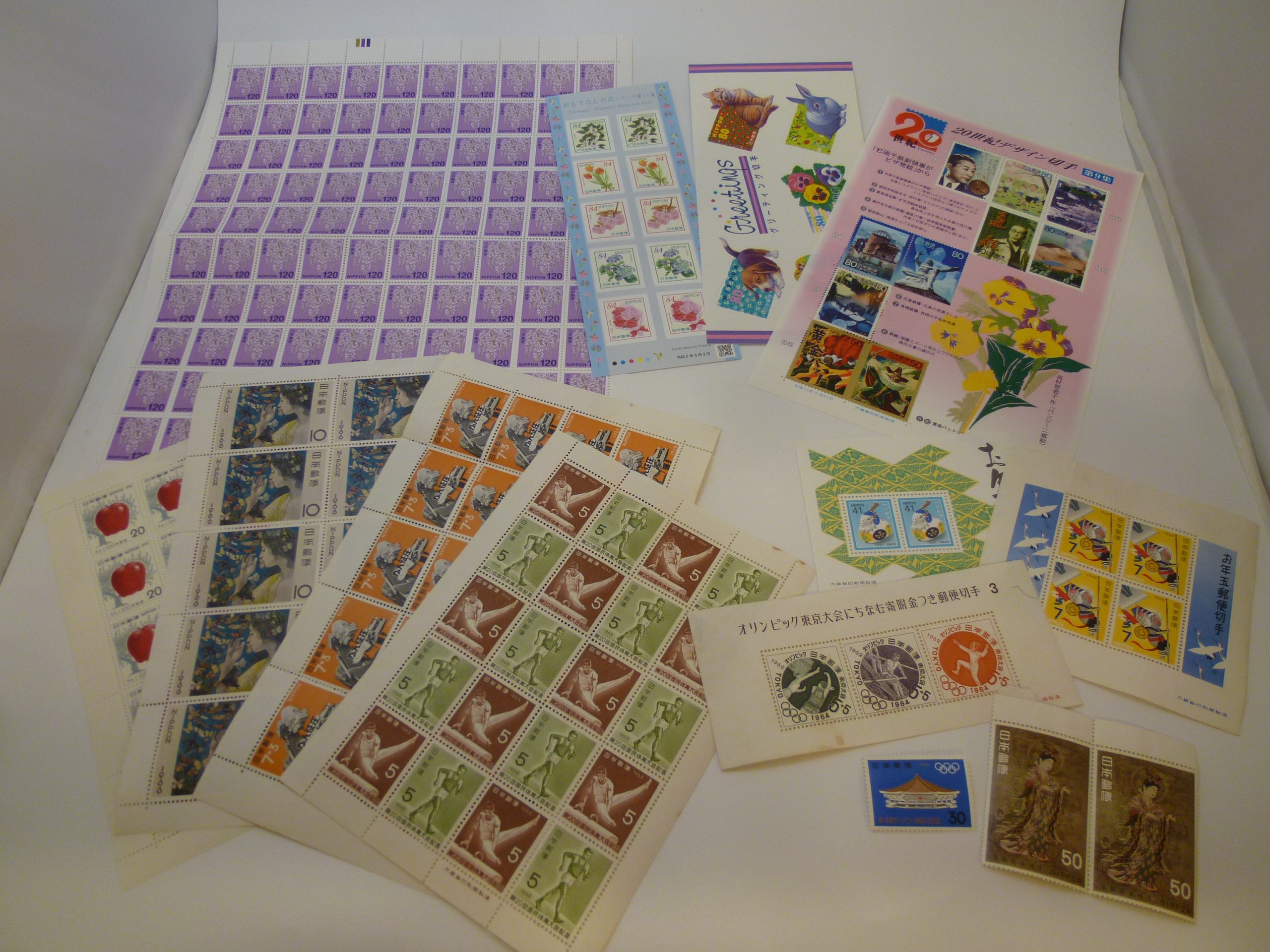 買取実績：現行シート切手、記念シート切手、バラ切手
