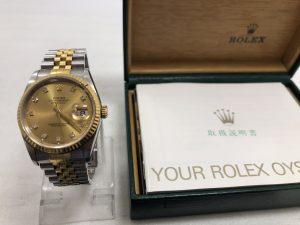 ROLEX ロレックス デイトジャスト K18YG/SSコンビ 10Pダイヤ入り