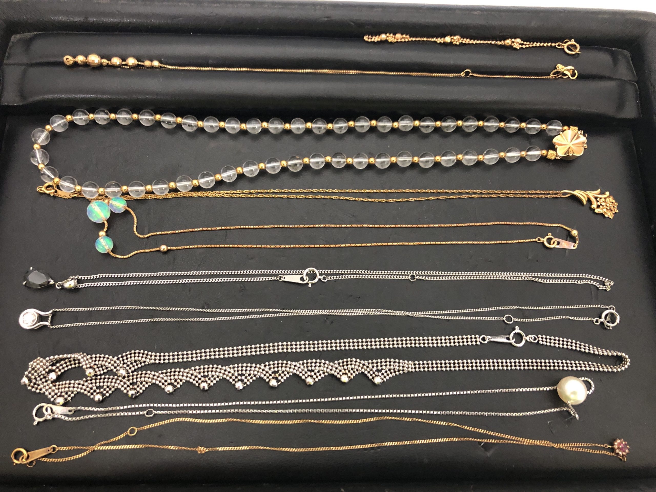 【ジュエリー】ネックレス ブレスレット ダイヤモンド付き 金台 プラチナ台 大量 買取／買取専門 金沢買取プラザ