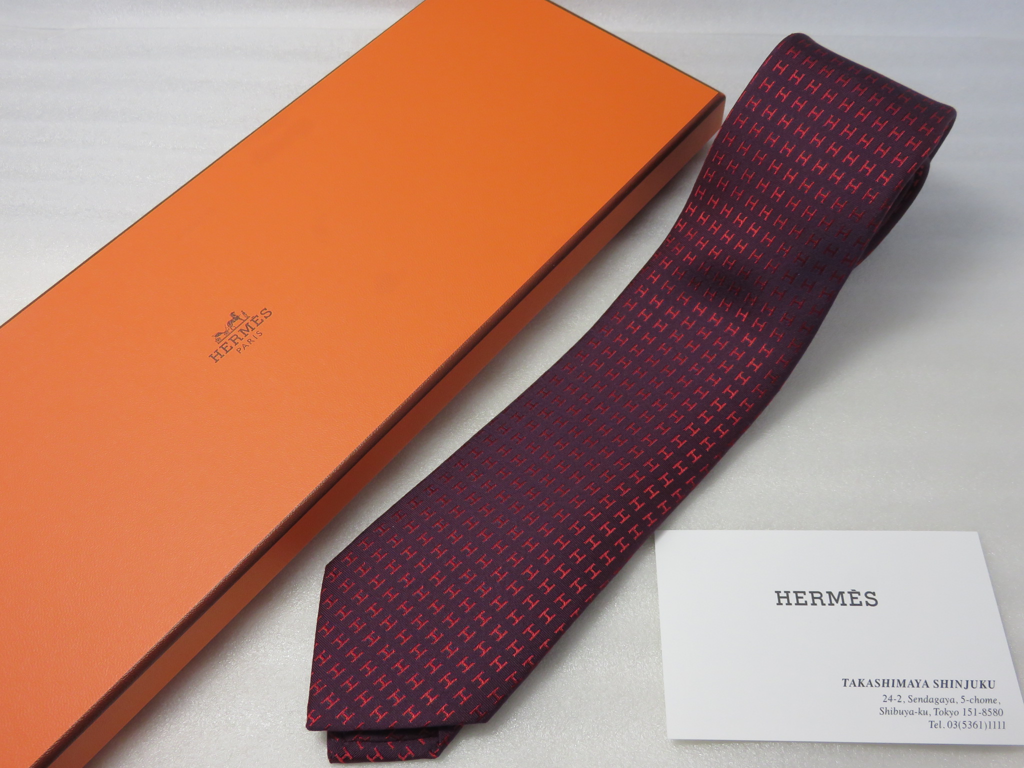 【ブランド】HERMES エルメス エルメスH柄 ネクタイ 買取 / 野々市市御経塚 買取専門 金沢買取プラザ