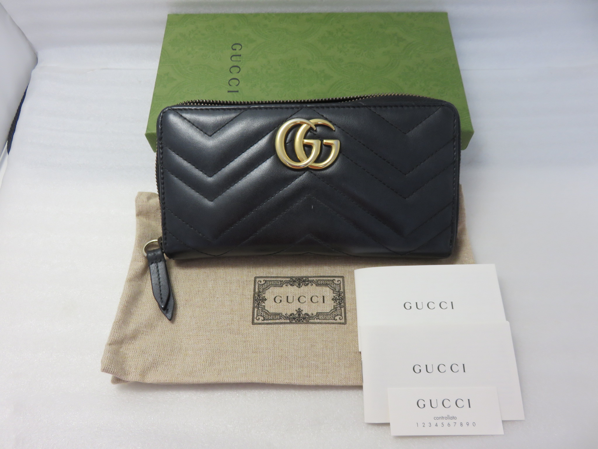 【ブランド】GUCCI グッチ GGマーモント ラウンドファスナー 長財布 買取 / 野々市市御経塚 買取専門 金沢買取プラザ